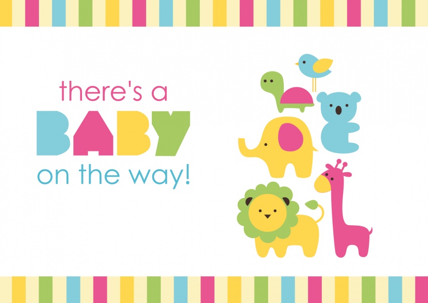 Baby on the way  Baby & Family  Send real postcards online