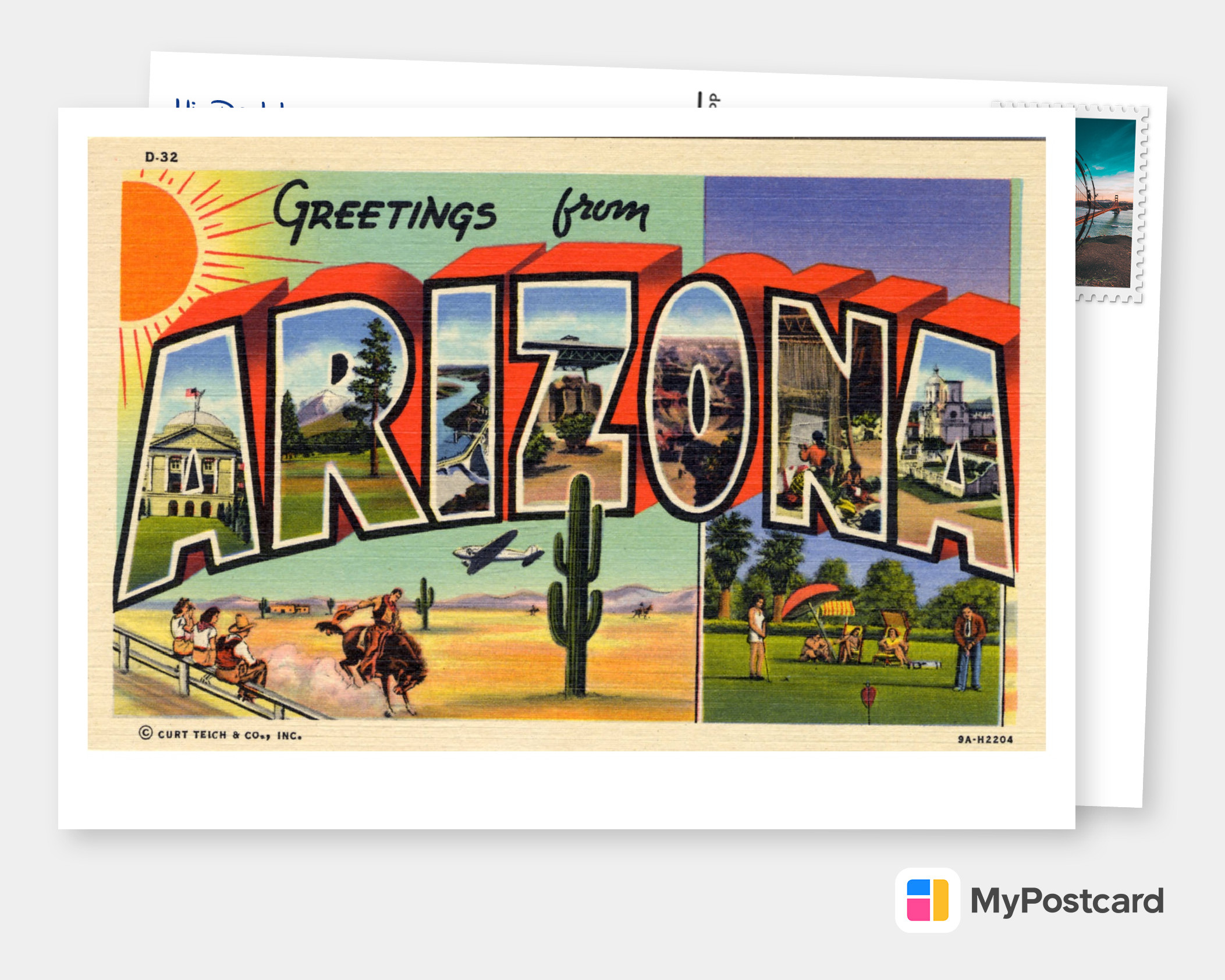 Greetings from Arizona - Vintage Image Postcard – MADE Art Boutique