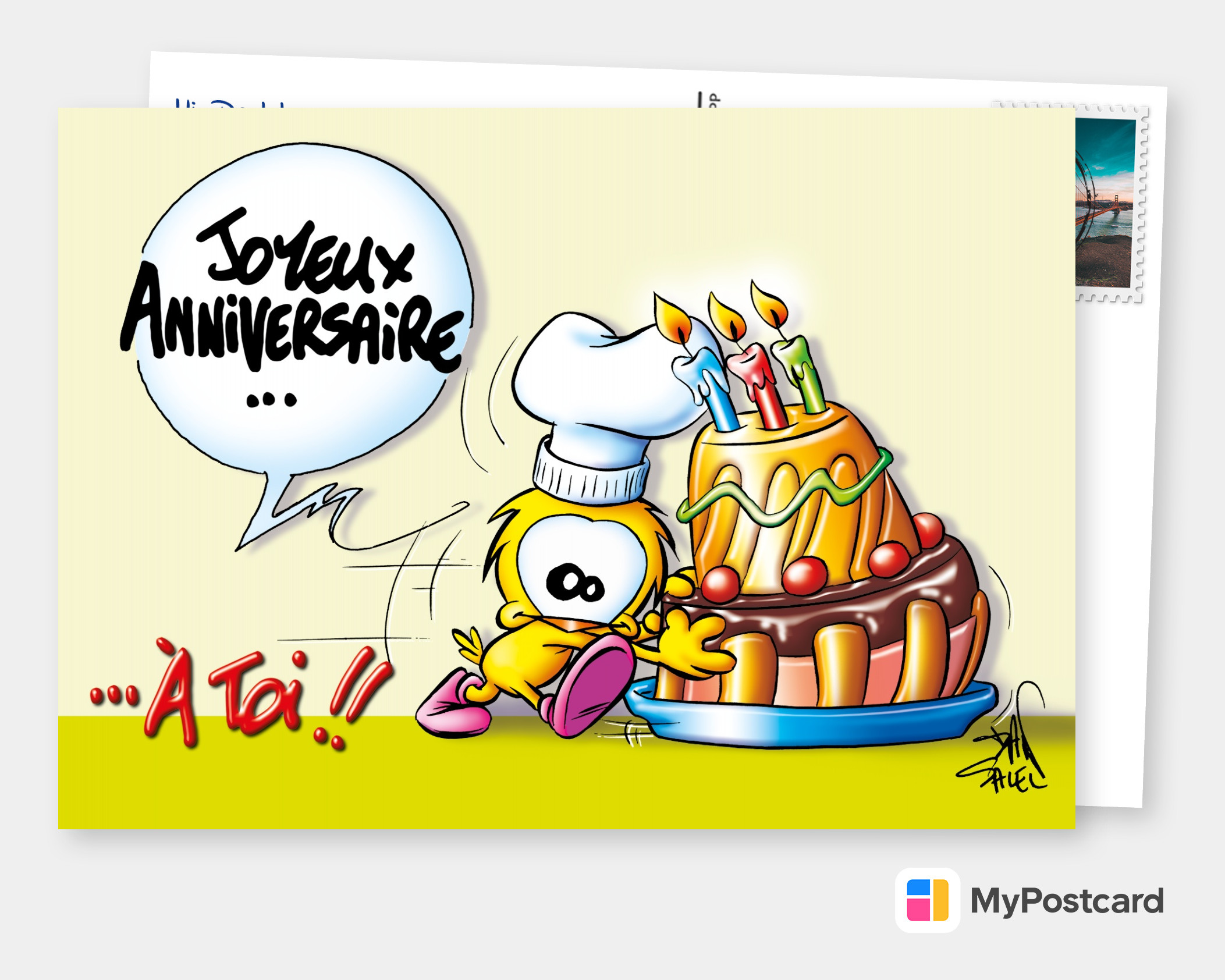 Le Piaf Joyeux Anniversaire Birthday Cards Quotes Send Real Postcards Online