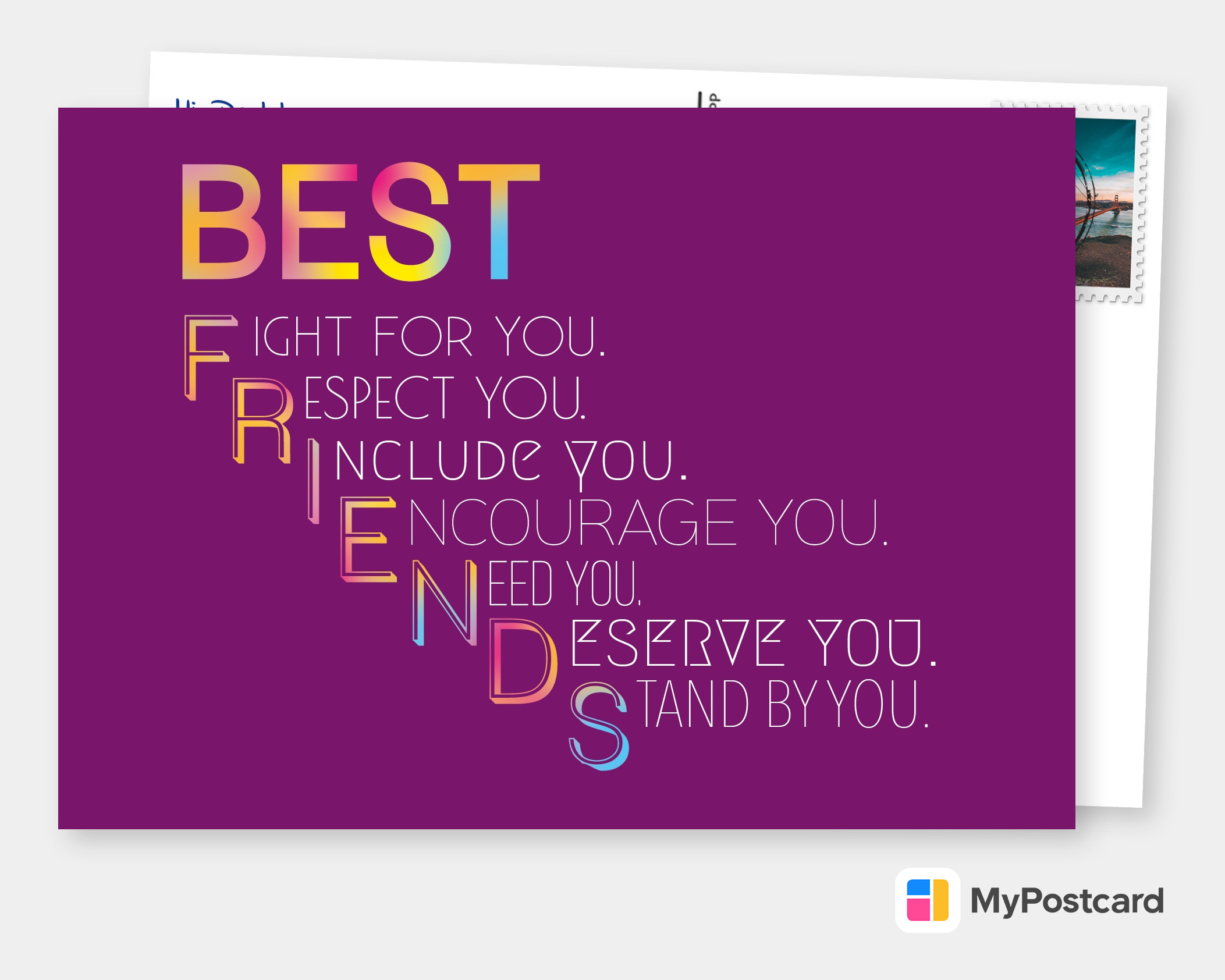 Friendship Postcard Print