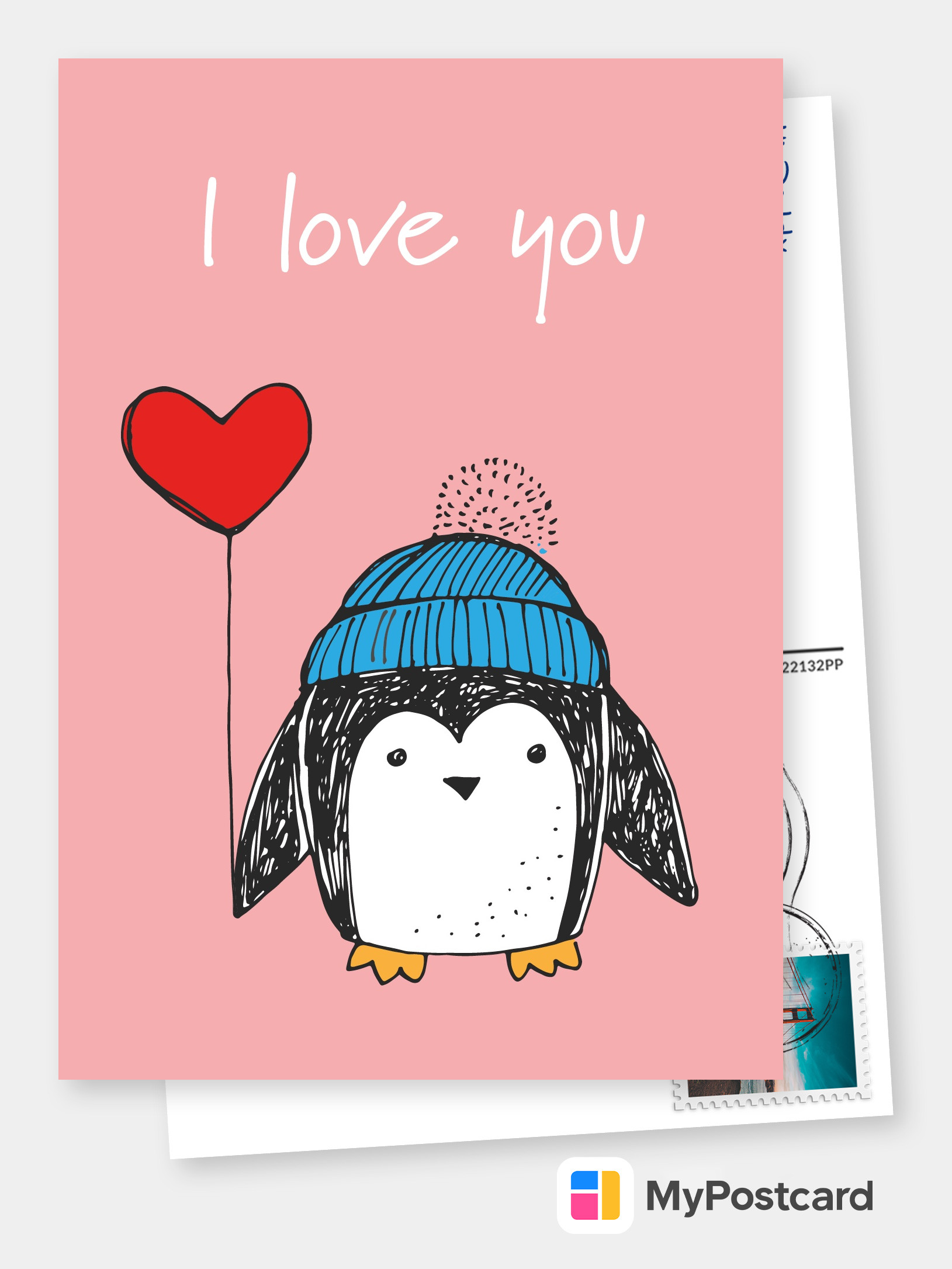 The little penguin of love | Love Cards & Quotes | Send real postcards  online