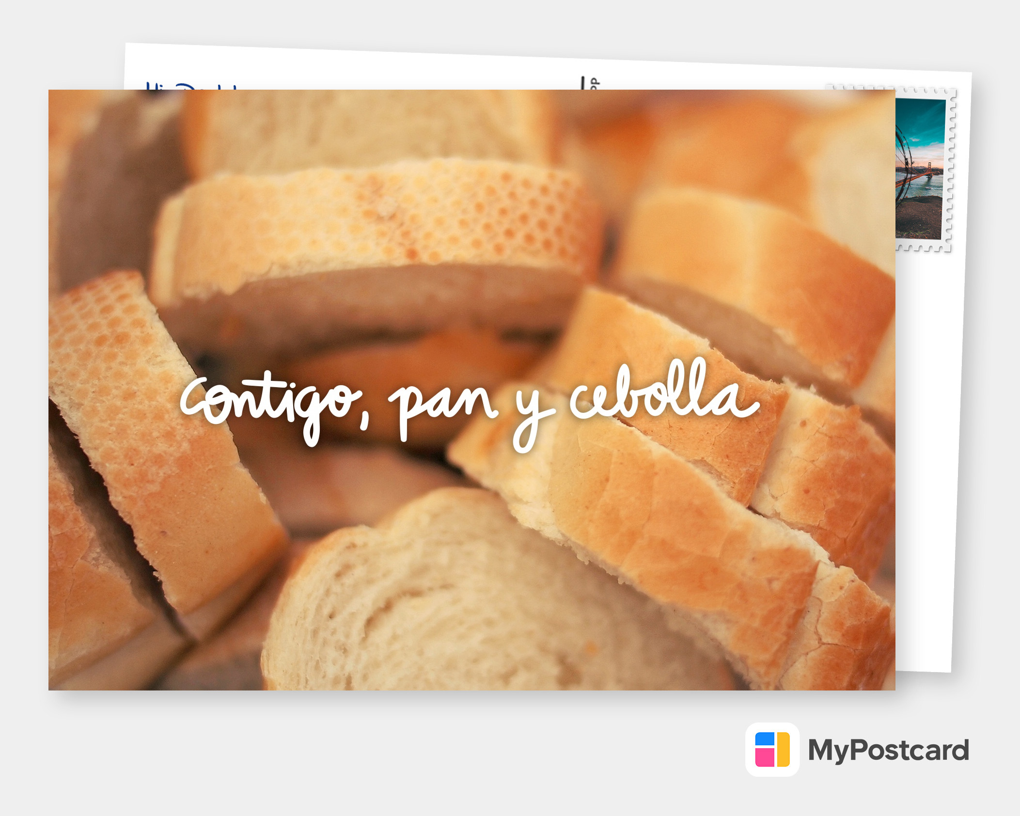 igualdad expedición Hecho de Contigo, pan y cebolla | Amor 🌹💌 | Enviar auténticas postales en línea