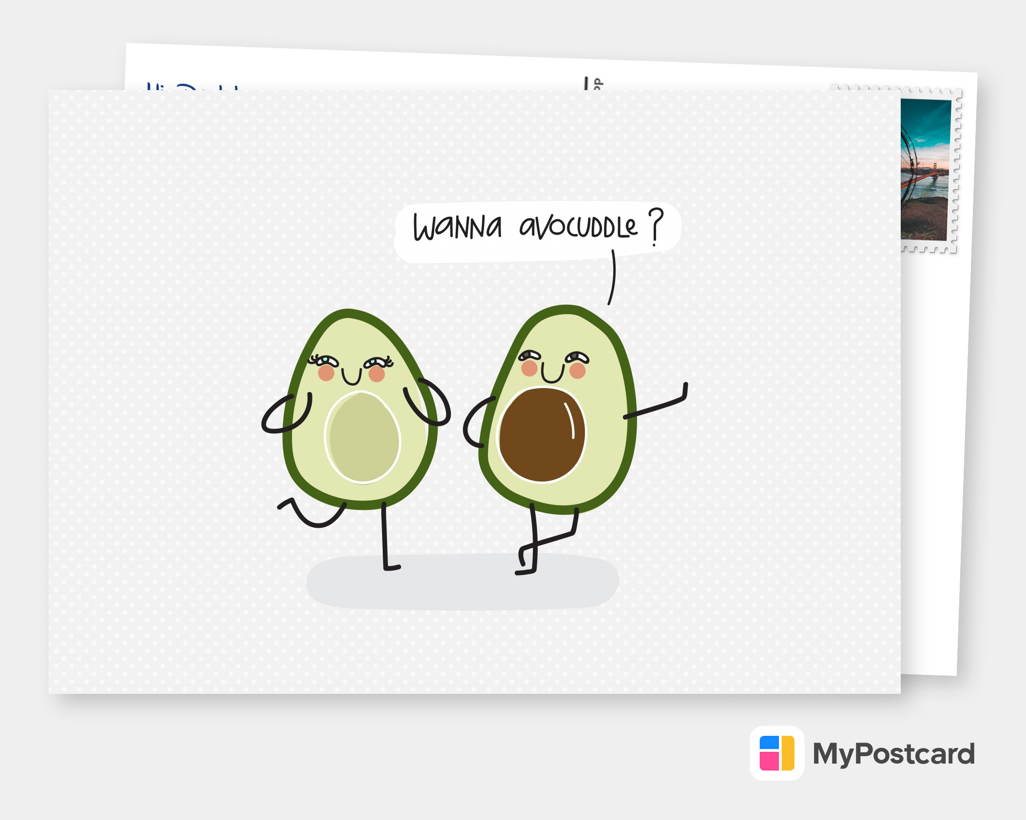 Avocuddle | Funny Cards & Quotes | Send real postcards online